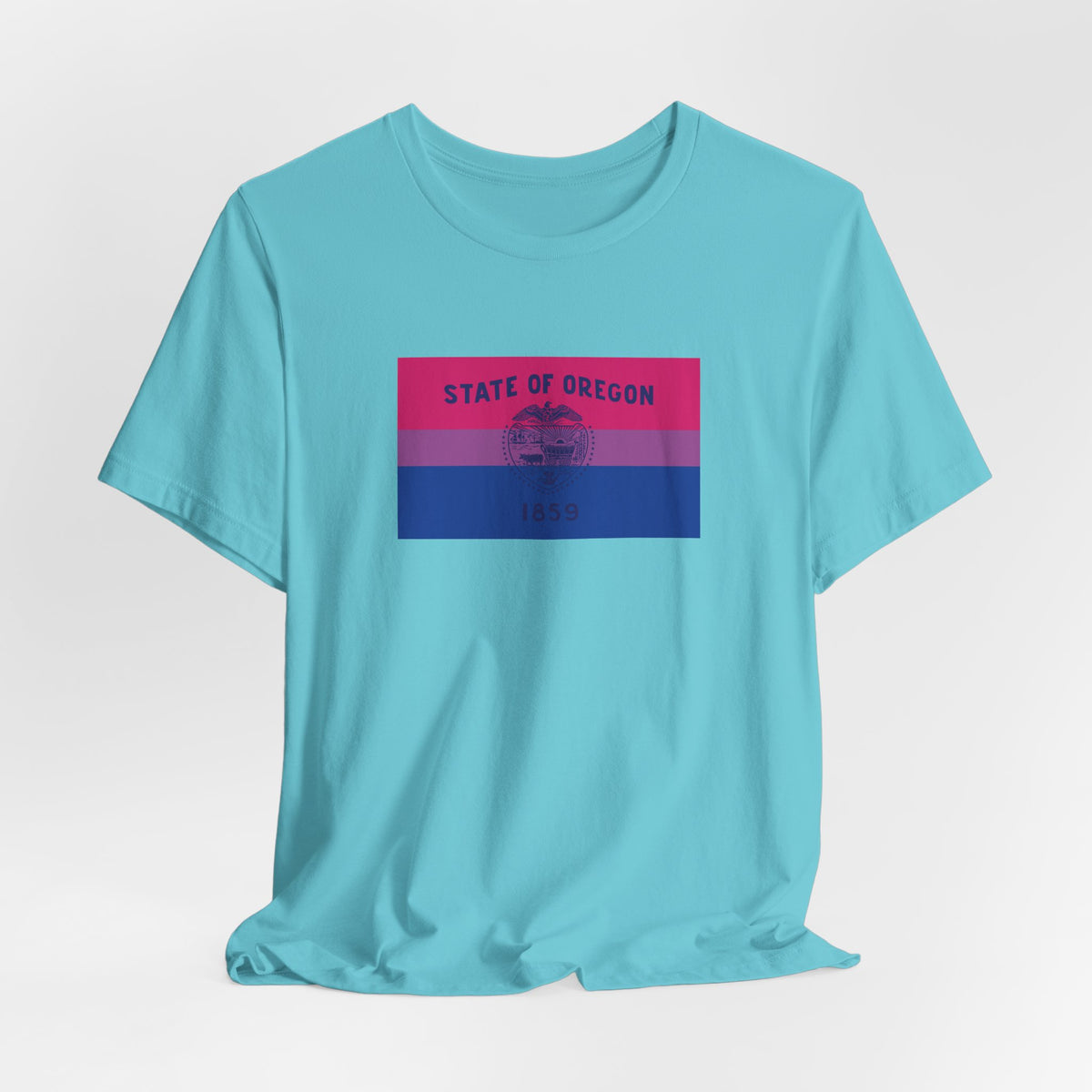 Oregon Bisexual Pride Flag T-shirt, Several Color Options