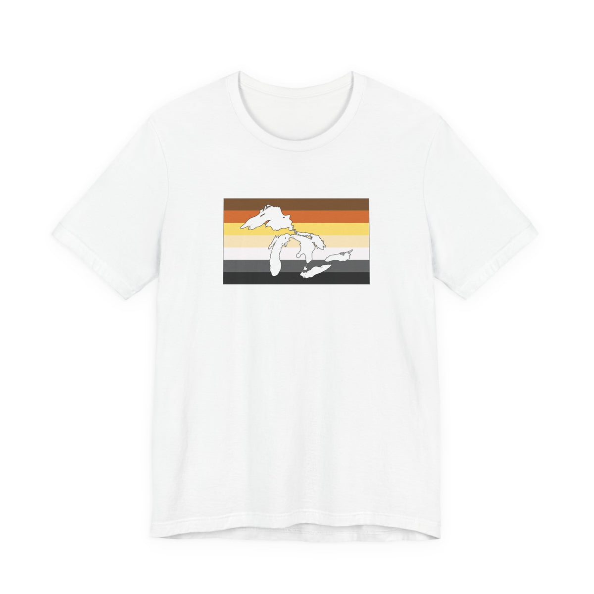 Great Lakes Region Bear Pride Flag T-shirt, Several Color Options