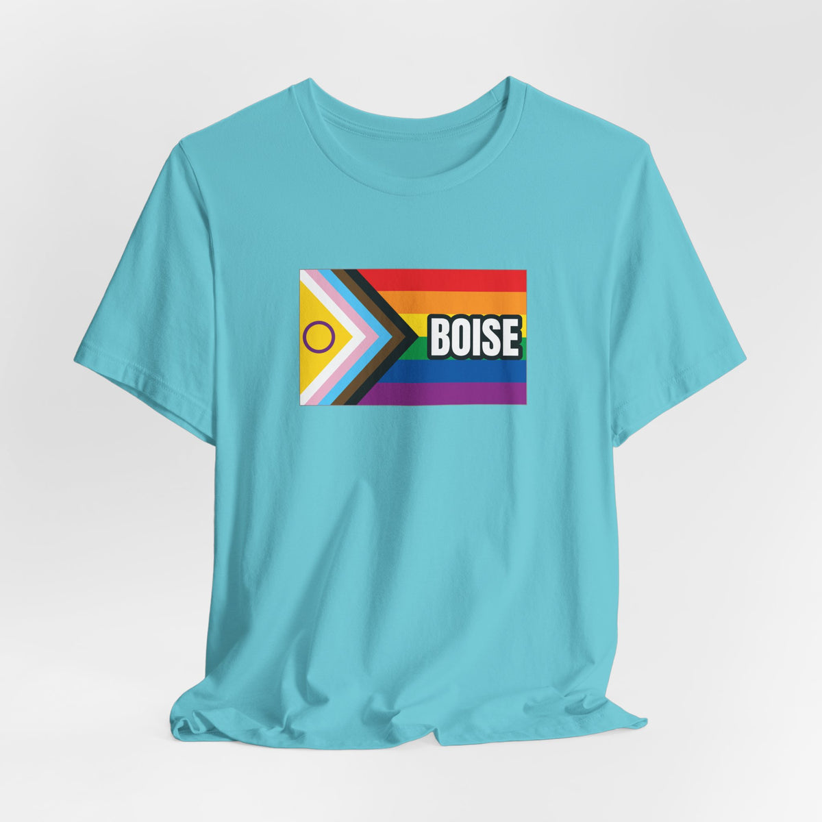 Boise, Idaho Rainbowland Exclusive Pride Flag T-shirt, Several Color Options