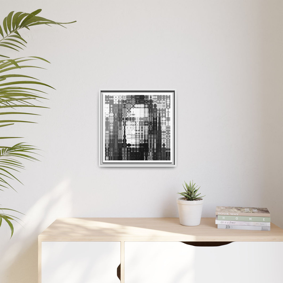 Feminist Icon Gloria Steinem Abstract Portrait Collage Art, Matte Canvas, Framed (Multi-color options)