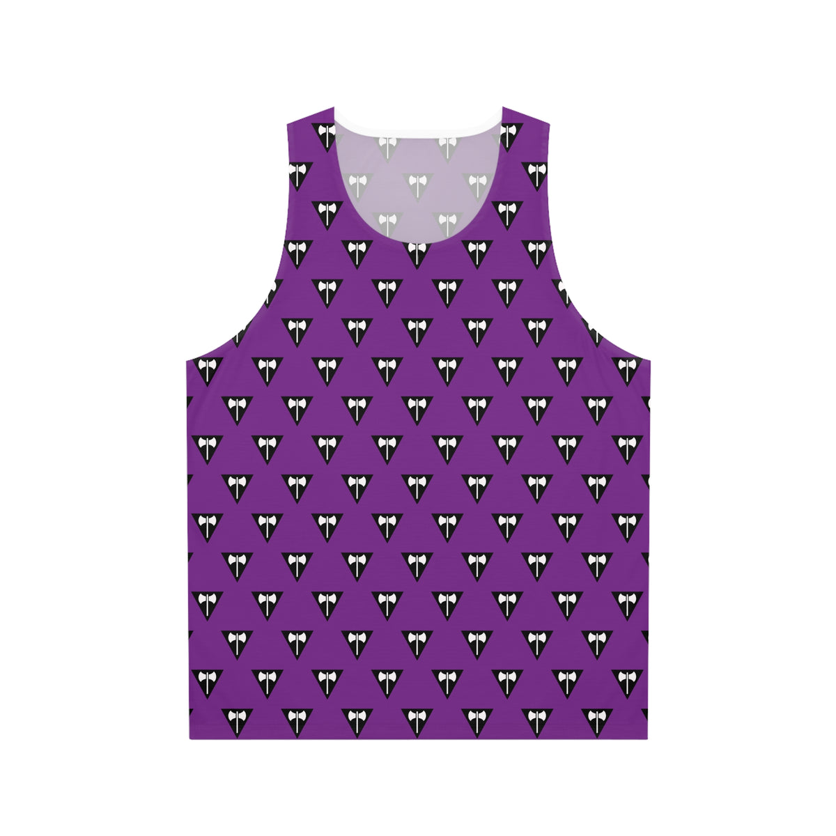 Labrys Lesbian Pride Tank Top - black triangle & labrys deco