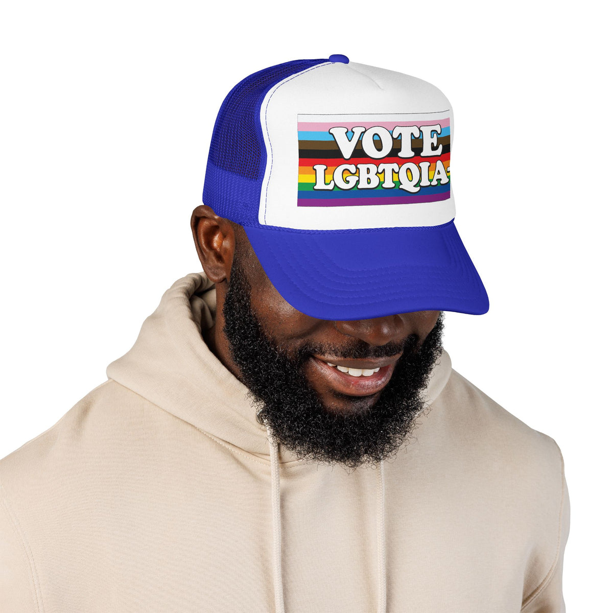 VOTE LGBTQIA+ Trucker Cap, LGBTQIA+ Rights & Equality Statement Hat