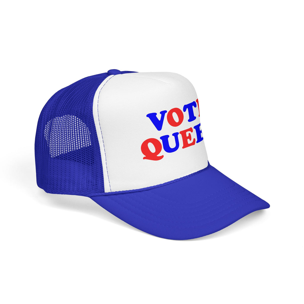 VOTE QUEER Trucker Cap, Queer Visibility & Voter Action Statement Hat