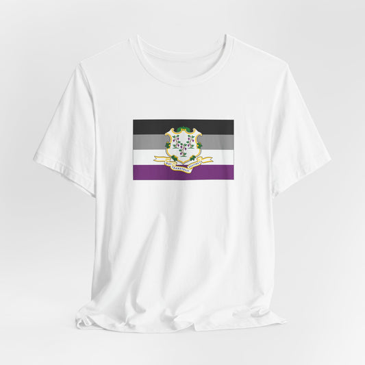 Connecticut Asexual Pride Flag T-shirt, Several Color Options