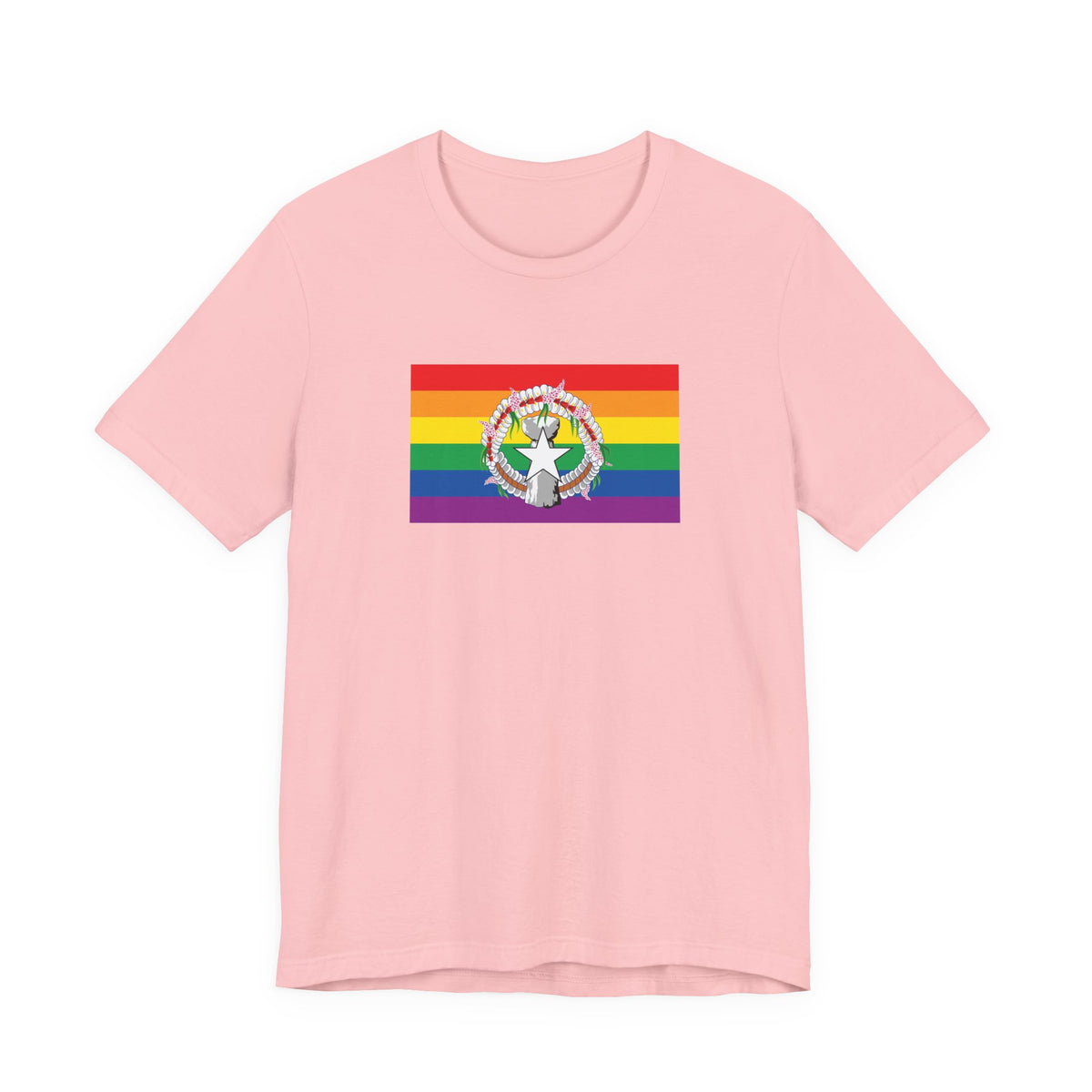 Northern Mariana Islands Rainbow Pride Flag T-shirt, Several Color Options