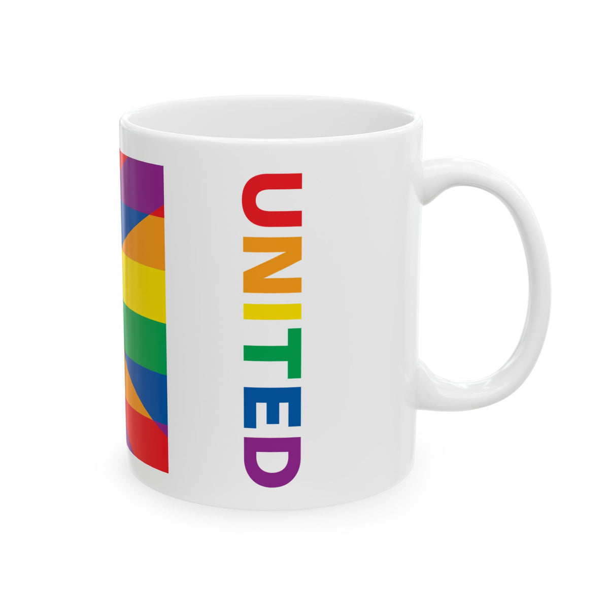 Florida Rainbow Pride Flag "UNITED" Ceramic Mug