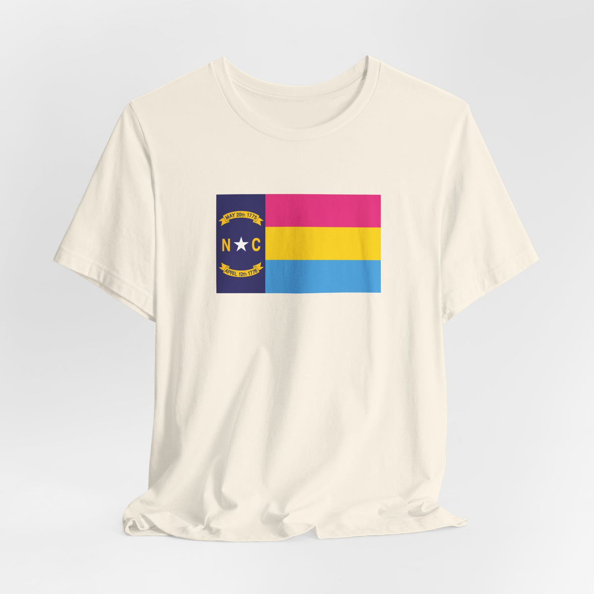 North Carolina Pansexual Pride Flag T-shirt, Several Color Options