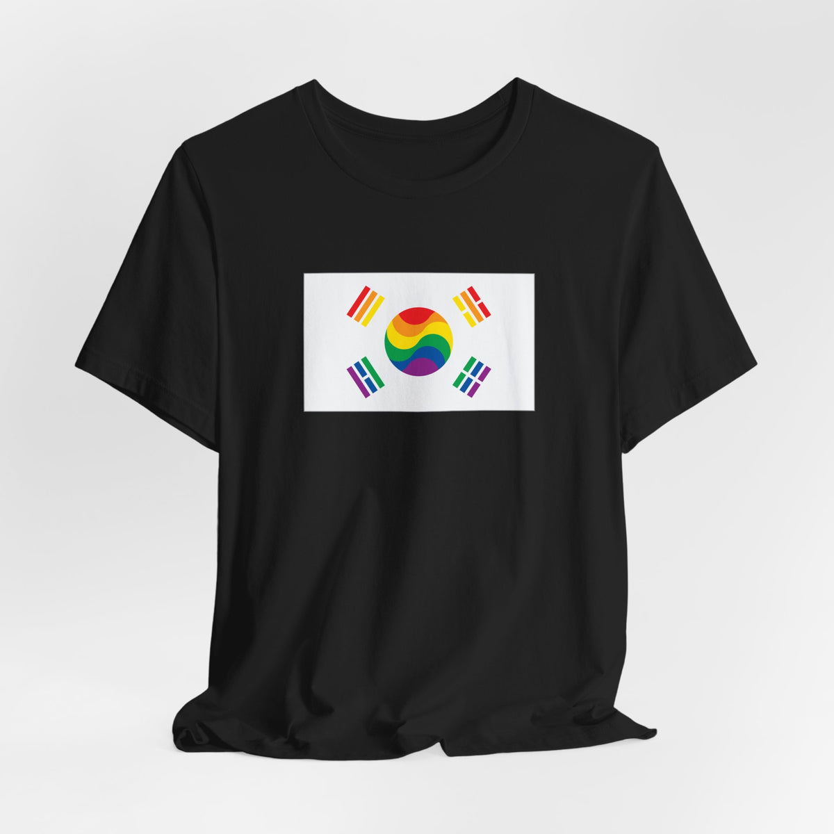 South Korea Rainbow Pride Flag T-shirt, Several Color Options