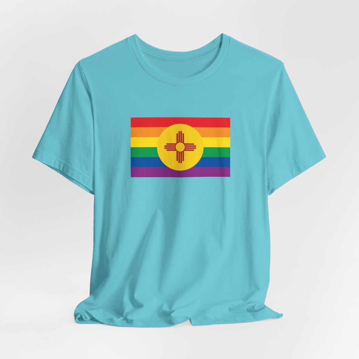 New Mexico Rainbow Pride Flag T-shirt, Several Color Options