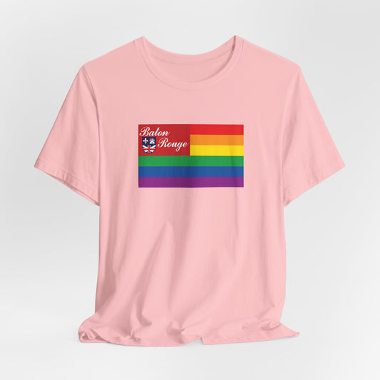 Baton Rouge, Louisiana Rainbow Pride Flag T-shirt, Several Color Options