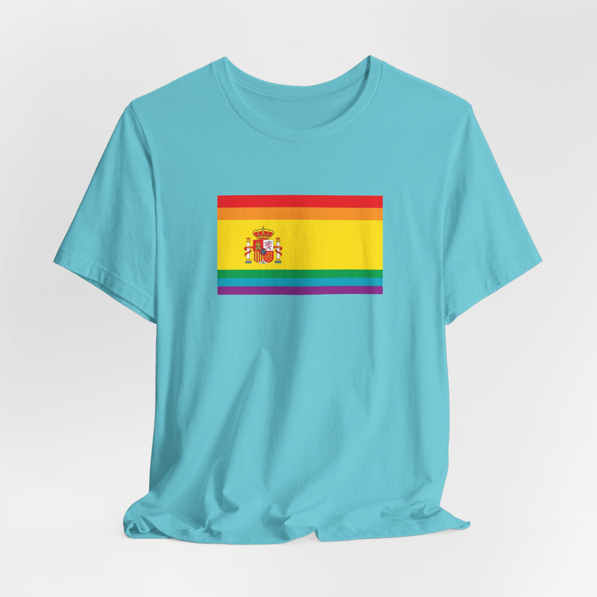 Spain Rainbow Pride Flag T-shirt, Several Color Options