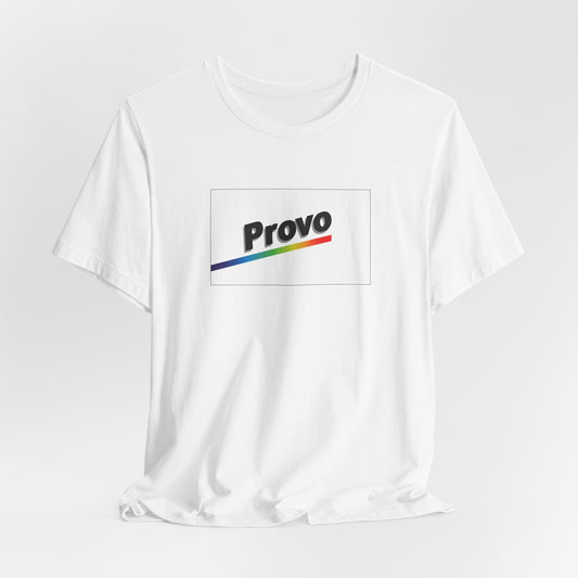 Provo, Utah Retro Rainbow Pride Flag T-shirt, Several Color Options