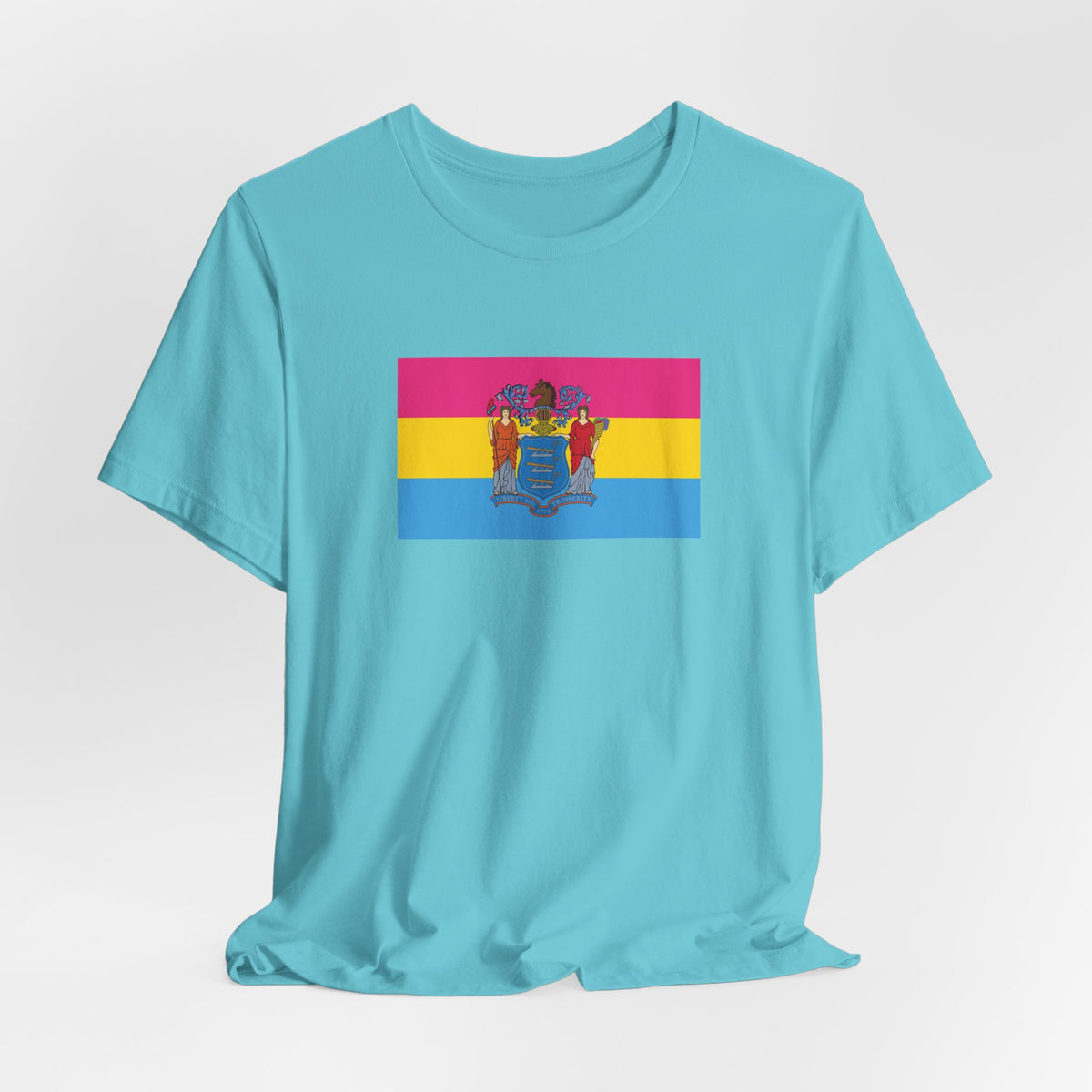 New Jersey Pansexual Pride Flag T-shirt, Several Color Options