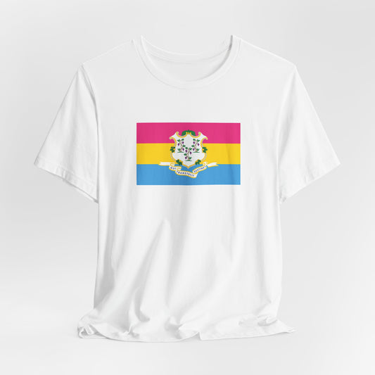 Connecticut Pansexual Pride Flag T-shirt, Several Color Options
