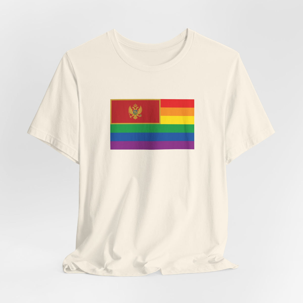 Montenegro Rainbow Pride Flag T-shirt, Several Color Options