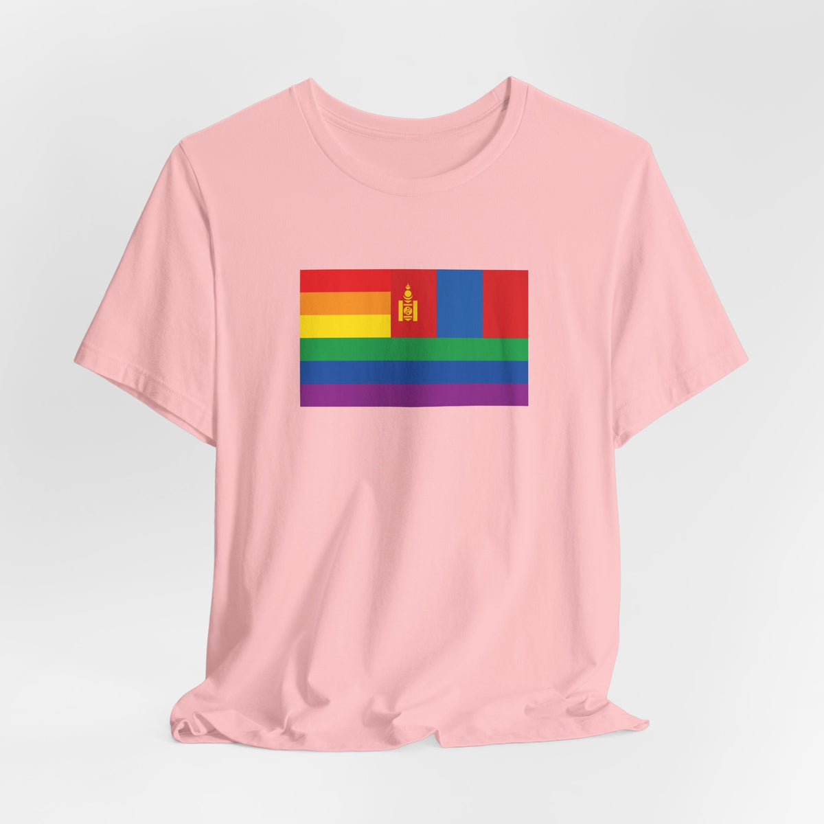 Mongolia Rainbow Pride Flag T-shirt, Several Color Options