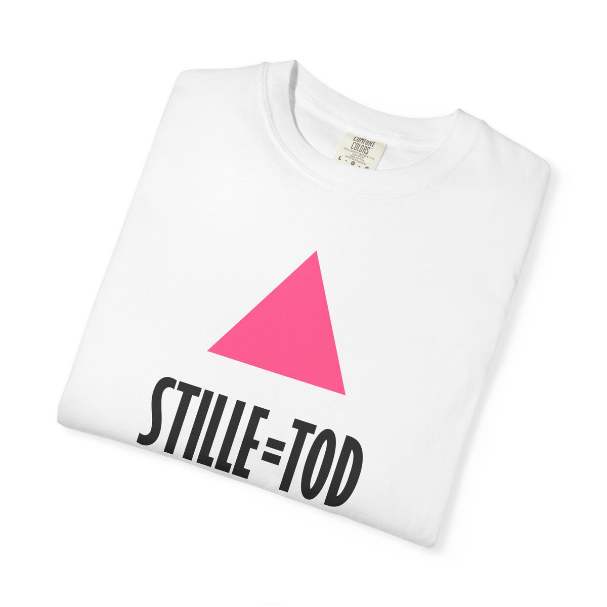 SILENCE = DEATH (German) Iconic Graphic Tee, White