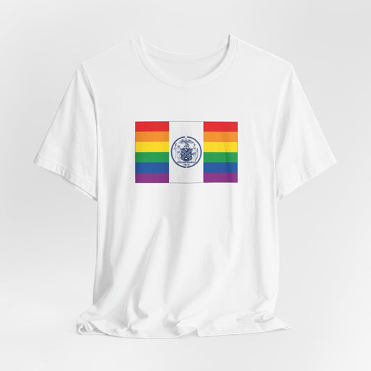 New York City, New York Rainbow Pride Flag T-shirt, Several Color Options
