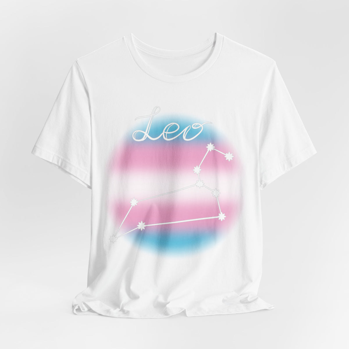 Leo Constellation T-shirt, Astrology, Transgender Pride Flag