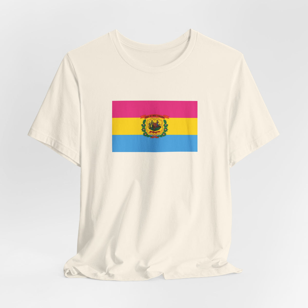 West Virginia Pansexual Pride Flag T-shirt, Several Color Options