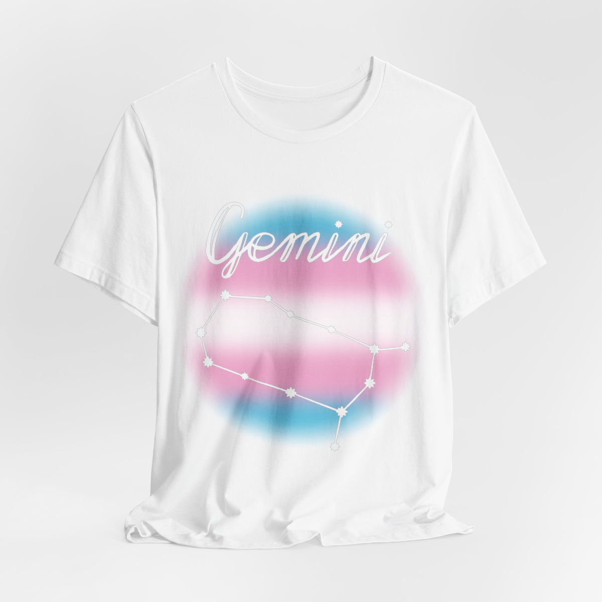Gemini Constellation T-shirt, Astrology, Transgender Pride Flag