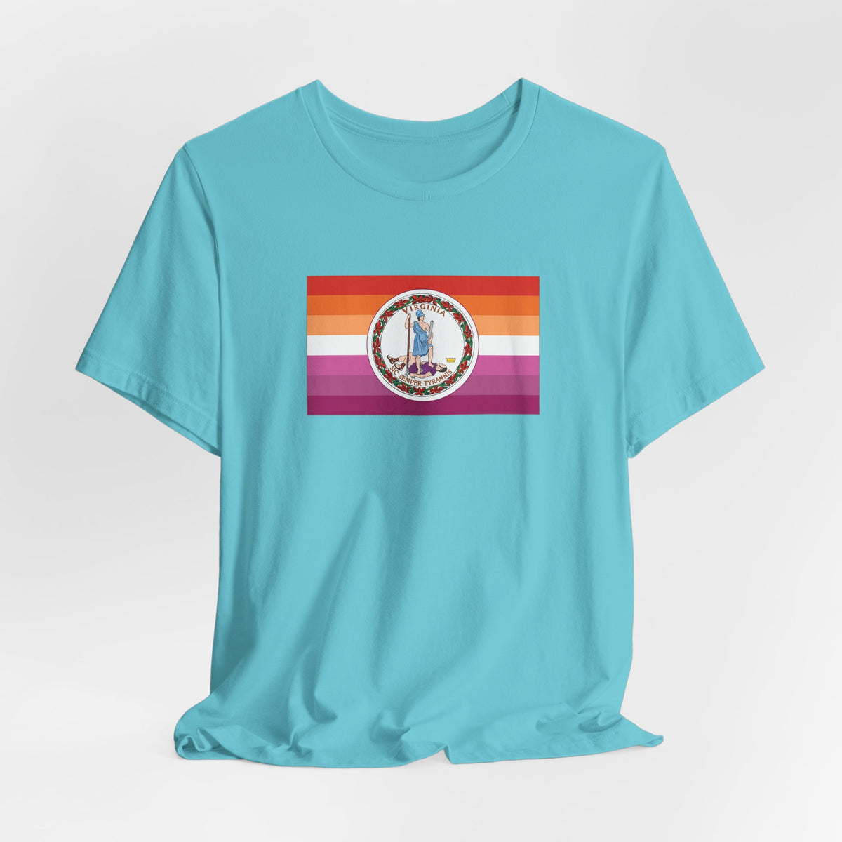 Virginia Lesbian Pride Flag T-shirt, Several Color Options