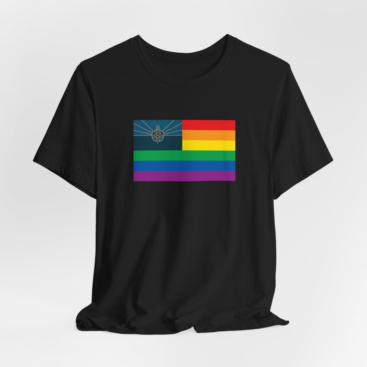 Lincoln, Nebraska Rainbow Pride Flag T-shirt, Several Color Options