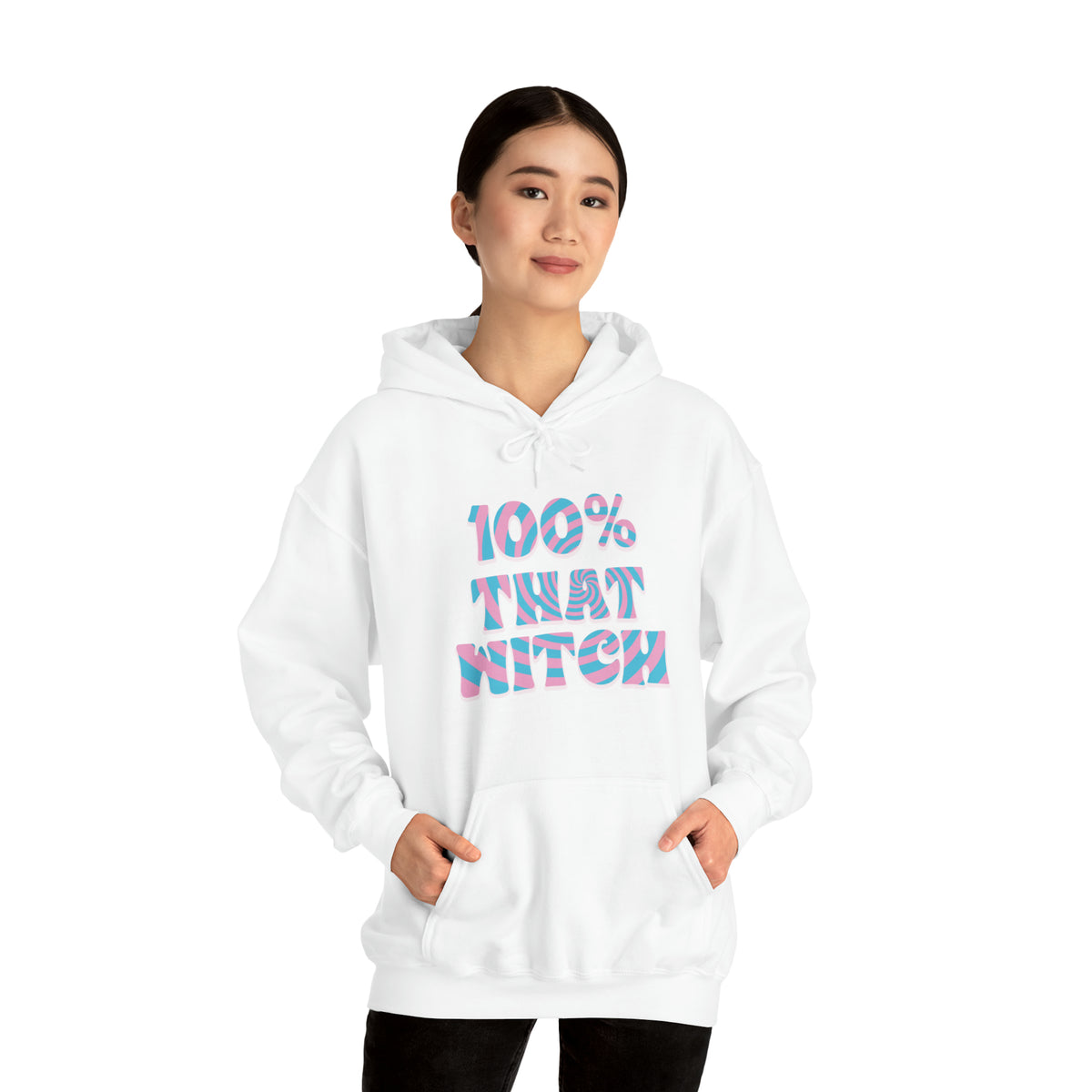 100% THAT WITCH Hoodie - trans deco spiral