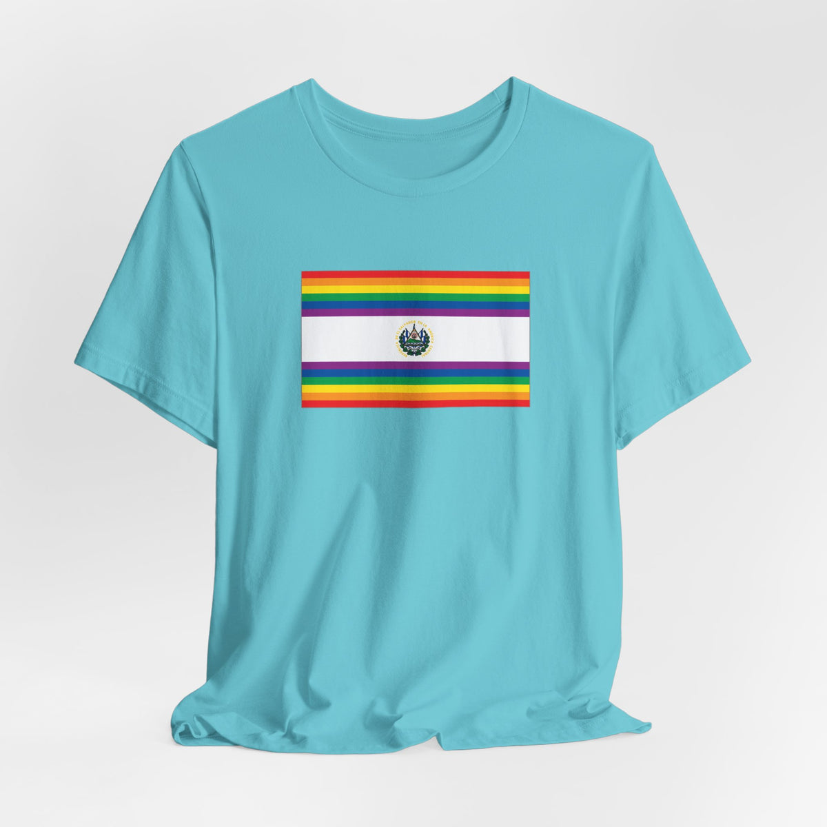 El Salvador Rainbow Pride Flag T-shirt, Several Color Options