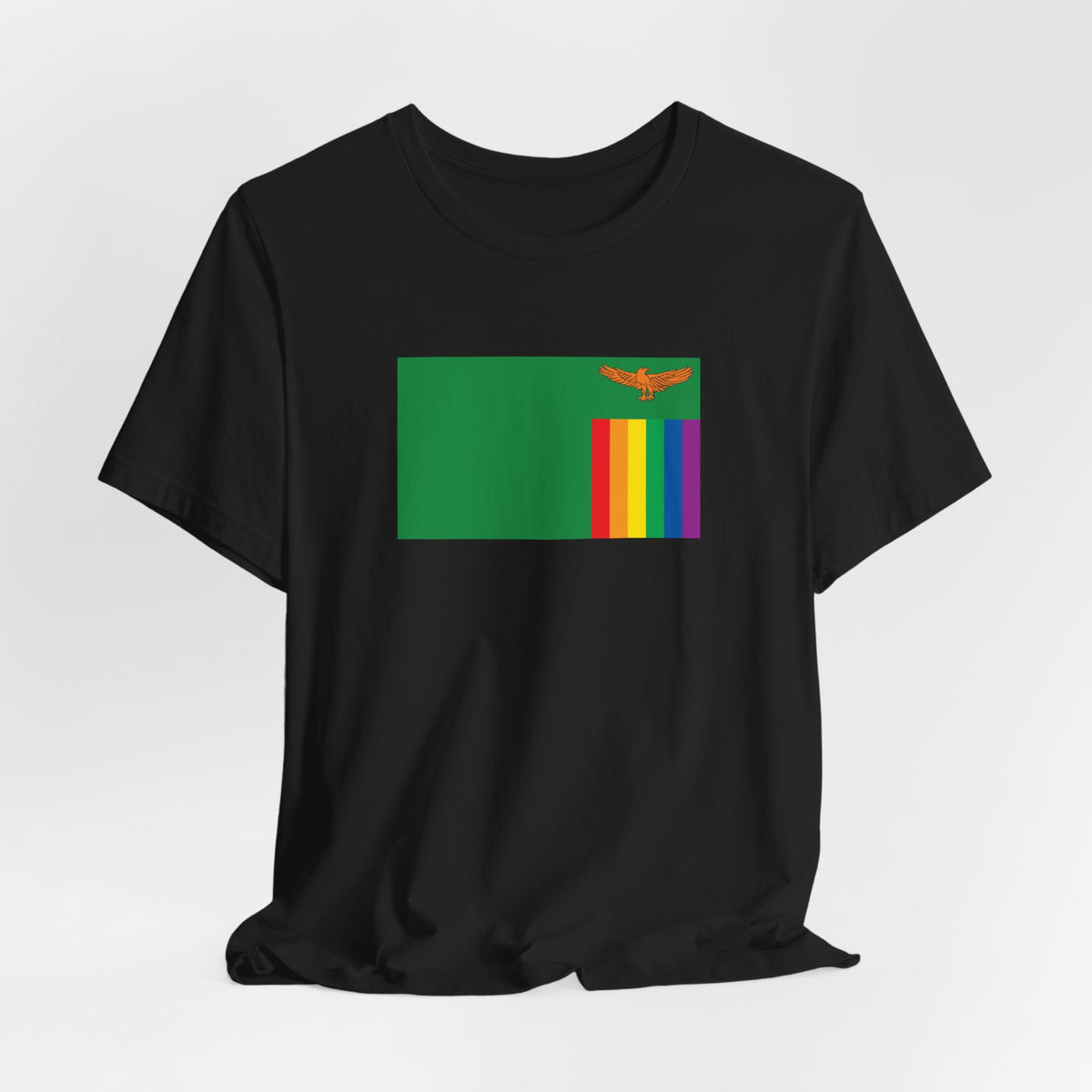 Zambia Rainbow Pride Flag T-shirt, Several Color Options