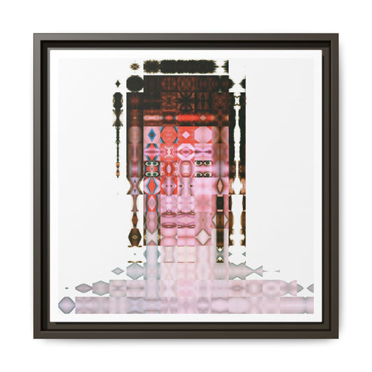 Iconic 70s Glam Rocker Abstract Portrait Collage Art, Matte Canvas, Framed (Multi-color options)