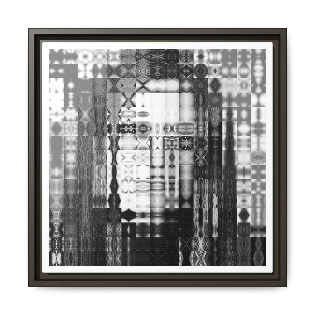Feminist Icon Gloria Steinem Abstract Portrait Collage Art, Matte Canvas, Framed (Multi-color options)