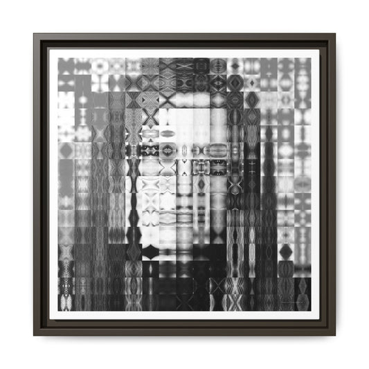 Feminist Icon Gloria Steinem Abstract Portrait Collage Art, Matte Canvas, Framed (Multi-color options)