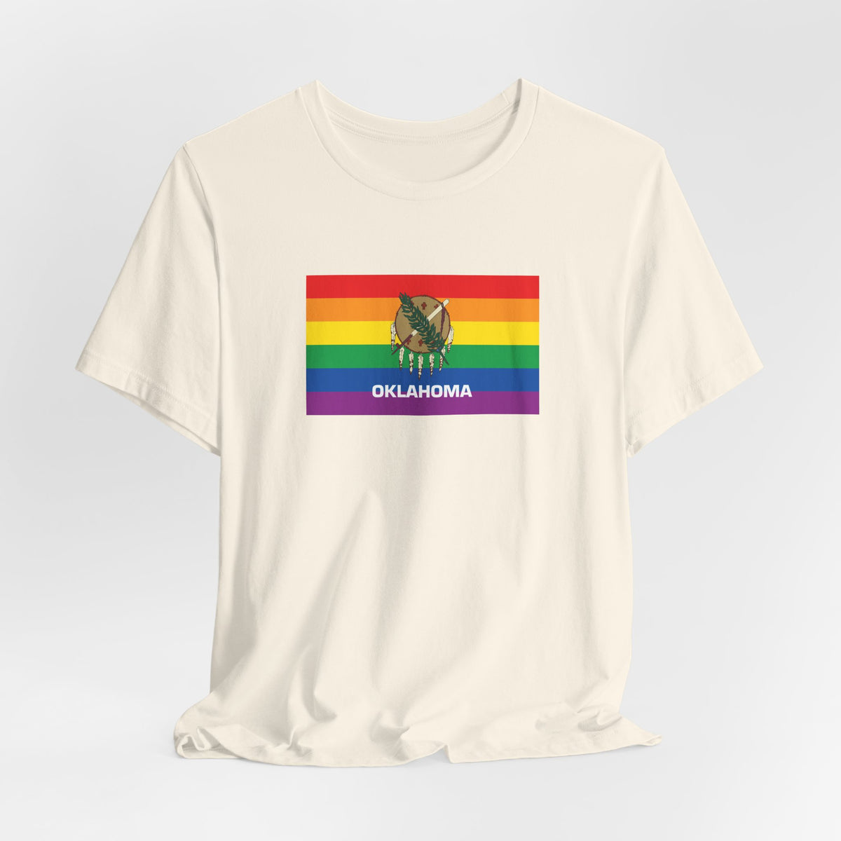 Oklahoma Rainbow Pride Flag T-shirt, Several Color Options
