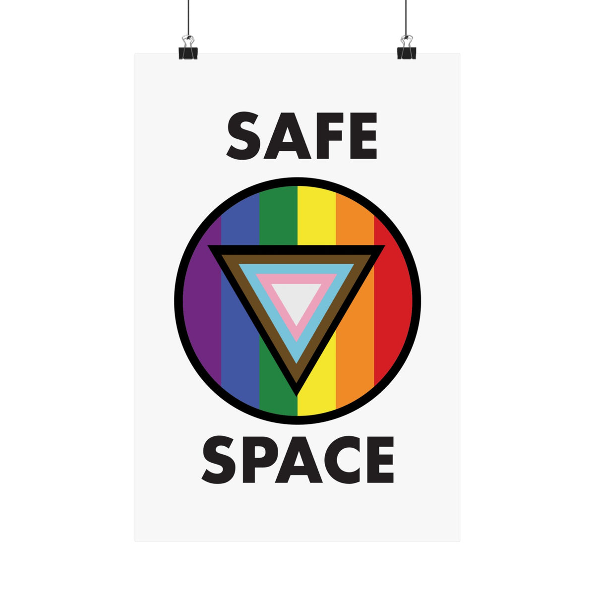 SAFE SPACE Poster - rainbow triangle deco