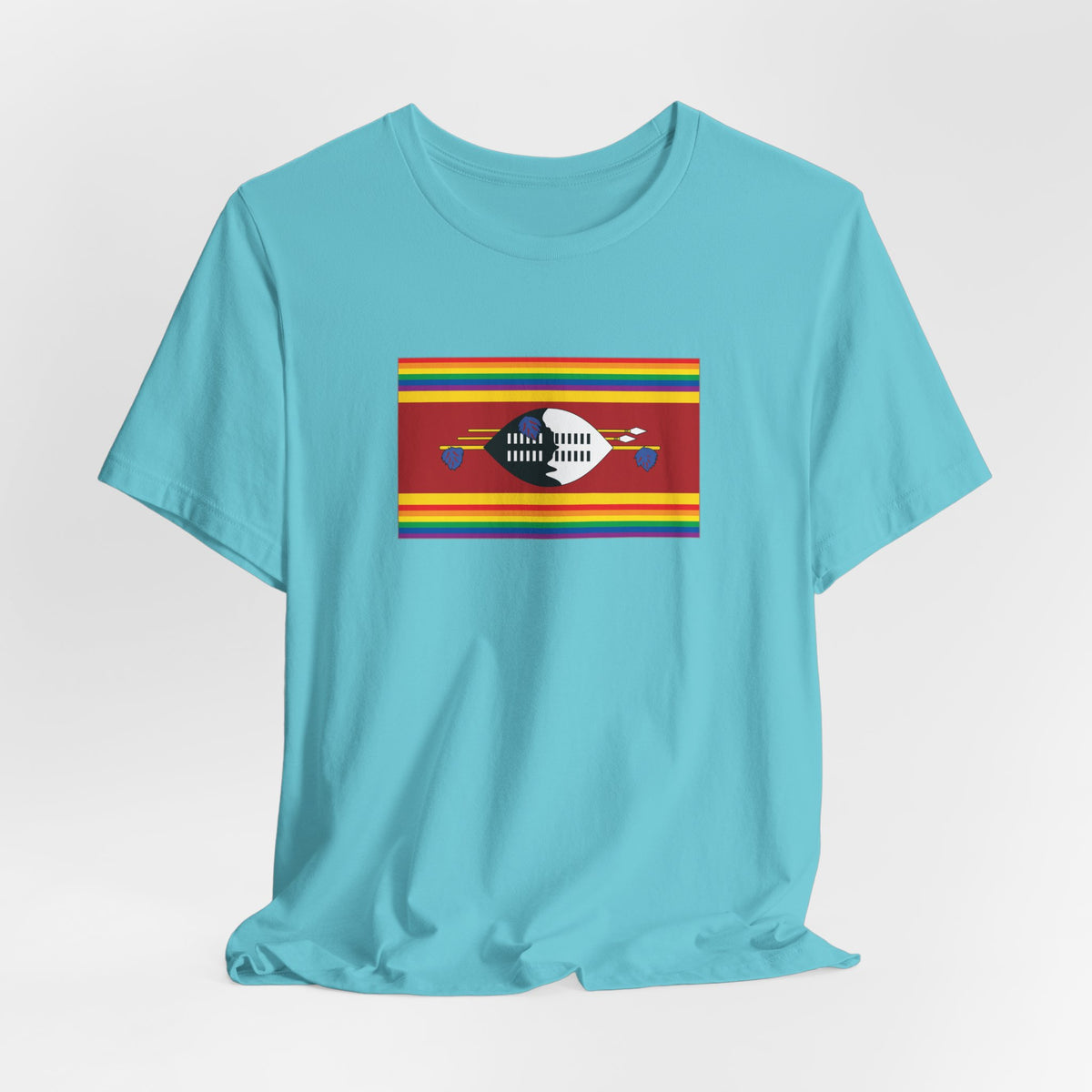 Eswatini Rainbow Pride Flag T-shirt, Several Color Options