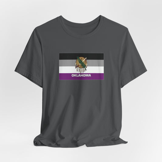 Oklahoma Asexual Pride Flag T-shirt, Several Color Options