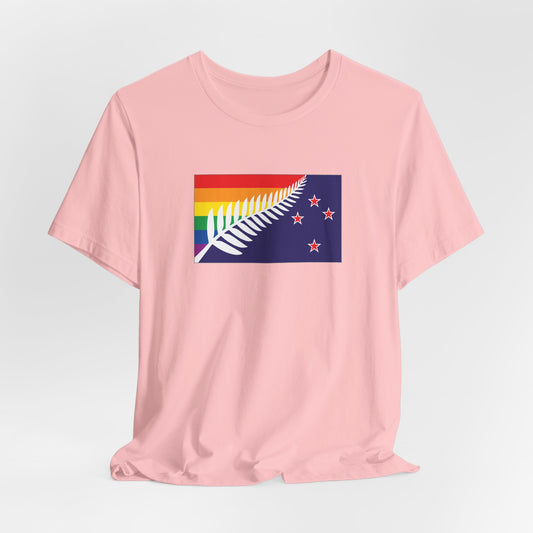 New Zealand Rainbow Pride Flag T-shirt, Several Color Options