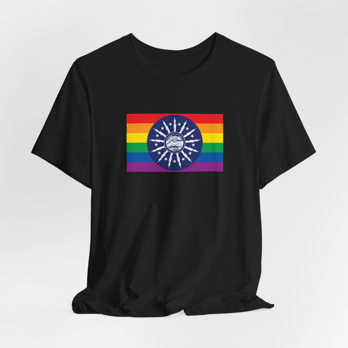 Buffalo, New York Rainbow Pride Flag T-shirt, Several Color Options
