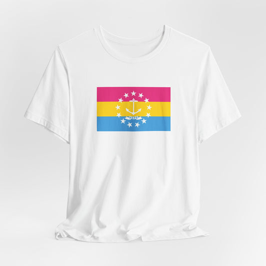 Rhode Island Pansexual Pride Flag T-shirt, Several Color Options
