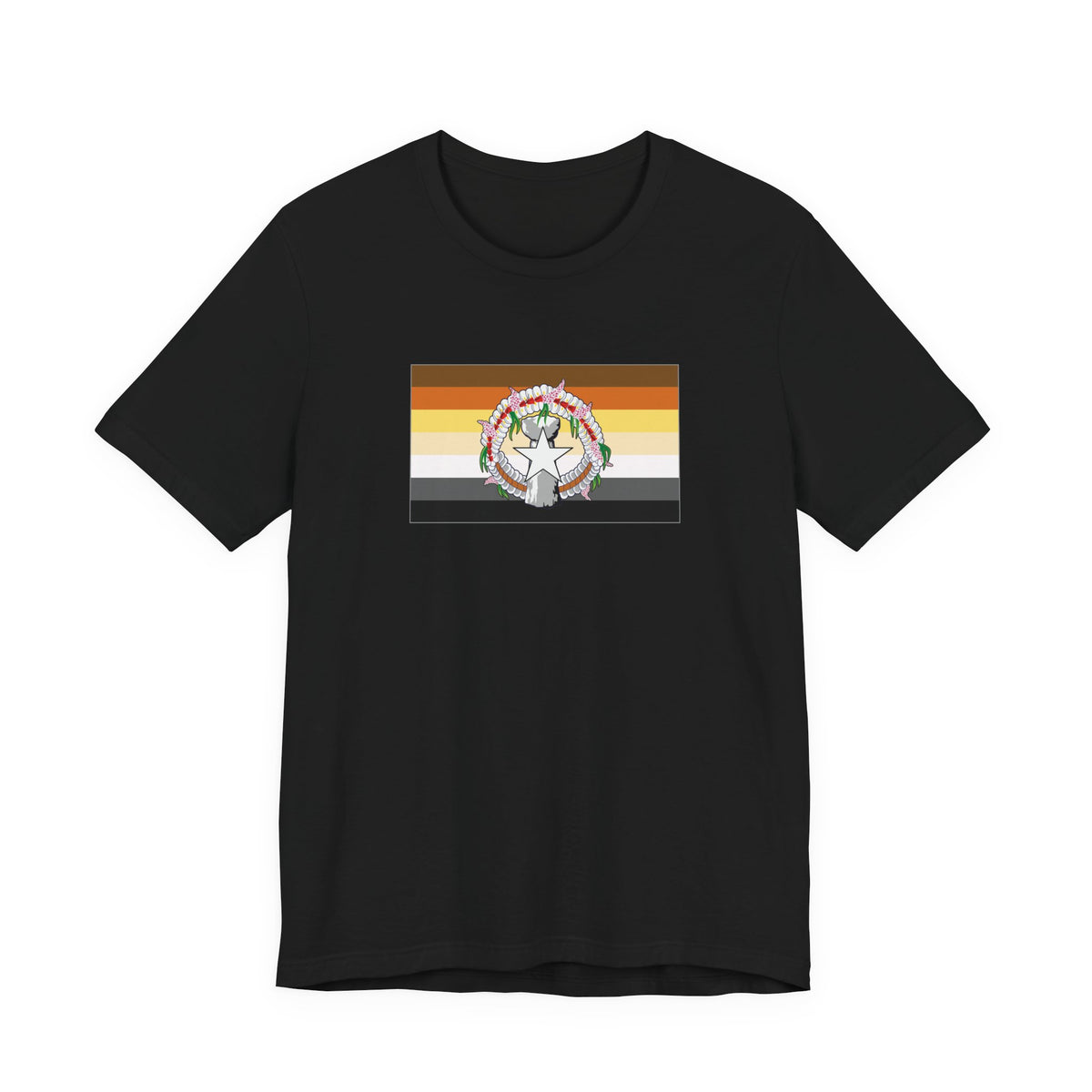 Northern Mariana Islands Bear Pride Flag T-shirt, Several Color Options