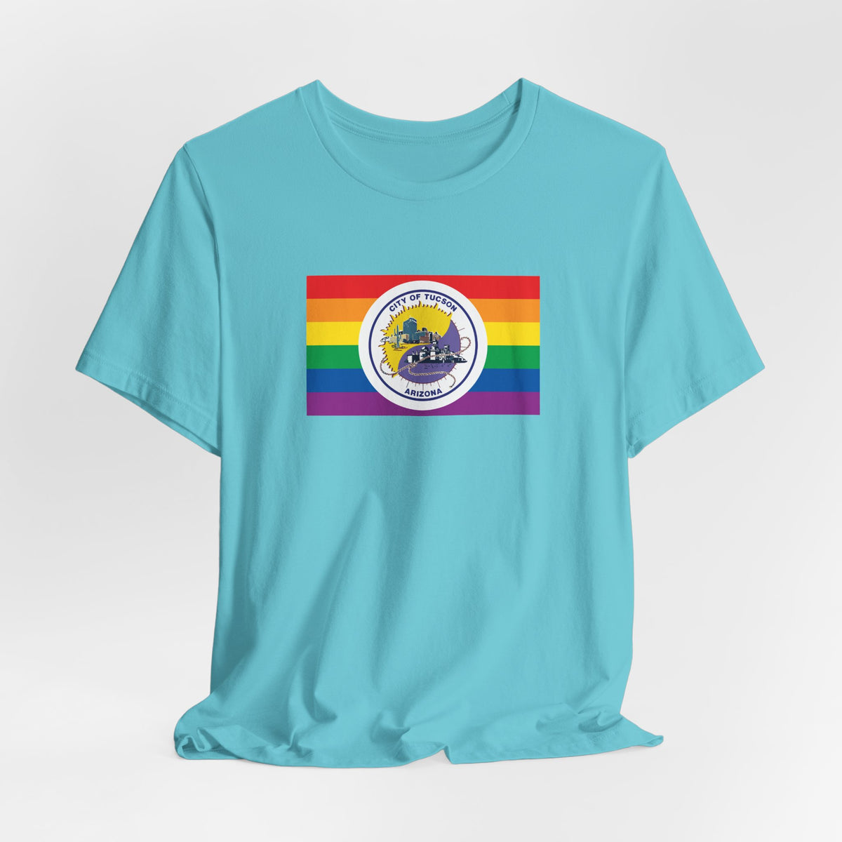 Tucson, Arizona Rainbow Pride Flag T-shirt, Several Color Options