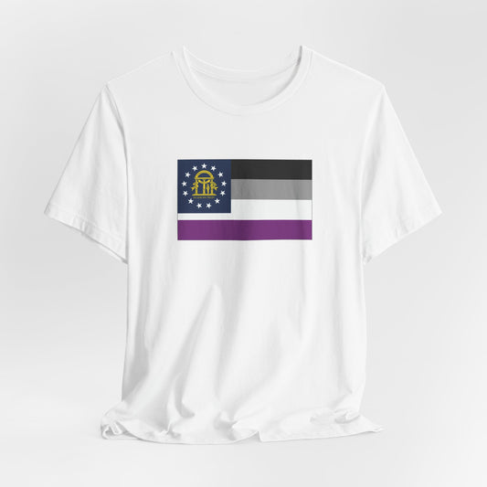 Georgia Asexual Pride Flag T-shirt, Several Color Options