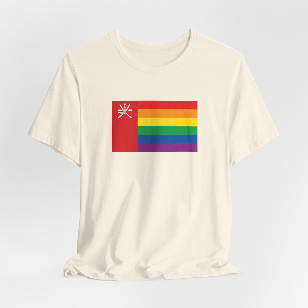 Oman Rainbow Pride Flag T-shirt, Several Color Options