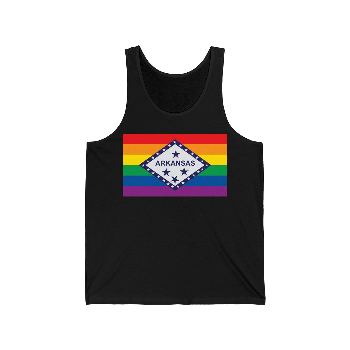 Arkansas Rainbow Pride Flag Jersey Tank