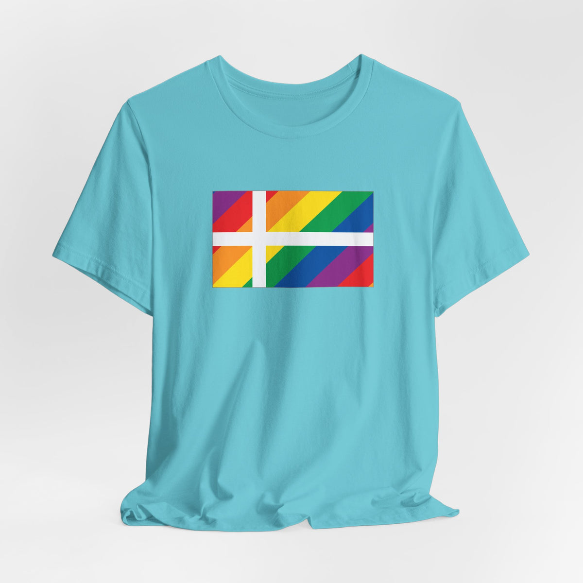 Denmark Rainbow Pride Flag T-shirt, Several Color Options