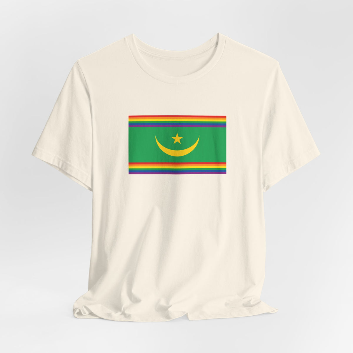 Mauritania Rainbow Pride Flag T-shirt, Several Color Options