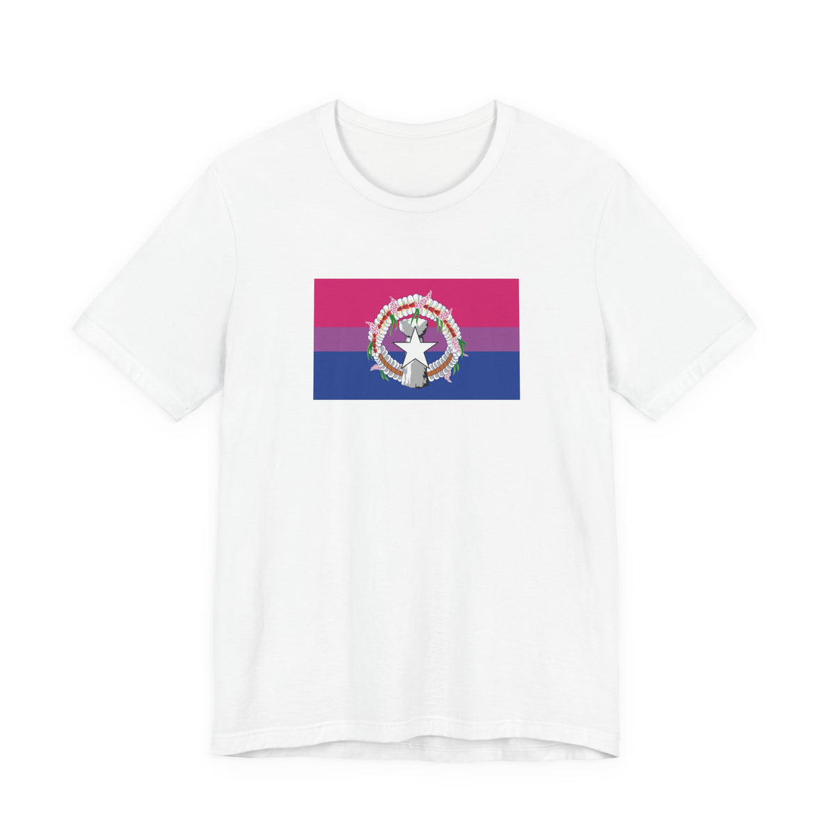 Northern Mariana Islands Bisexual Pride Flag T-shirt, Several Color Options
