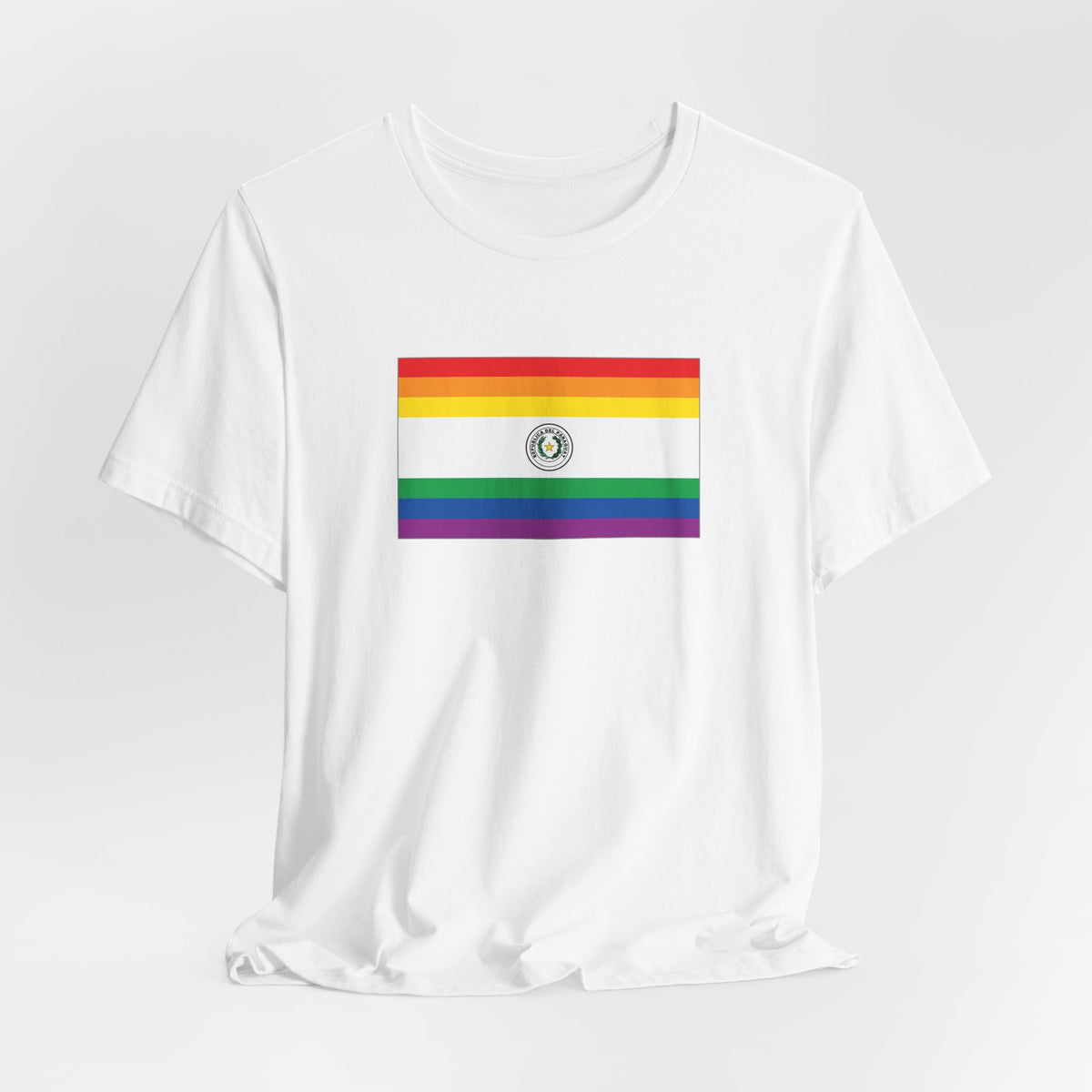 Paraguay Rainbow Pride Flag T-shirt, Several Color Options