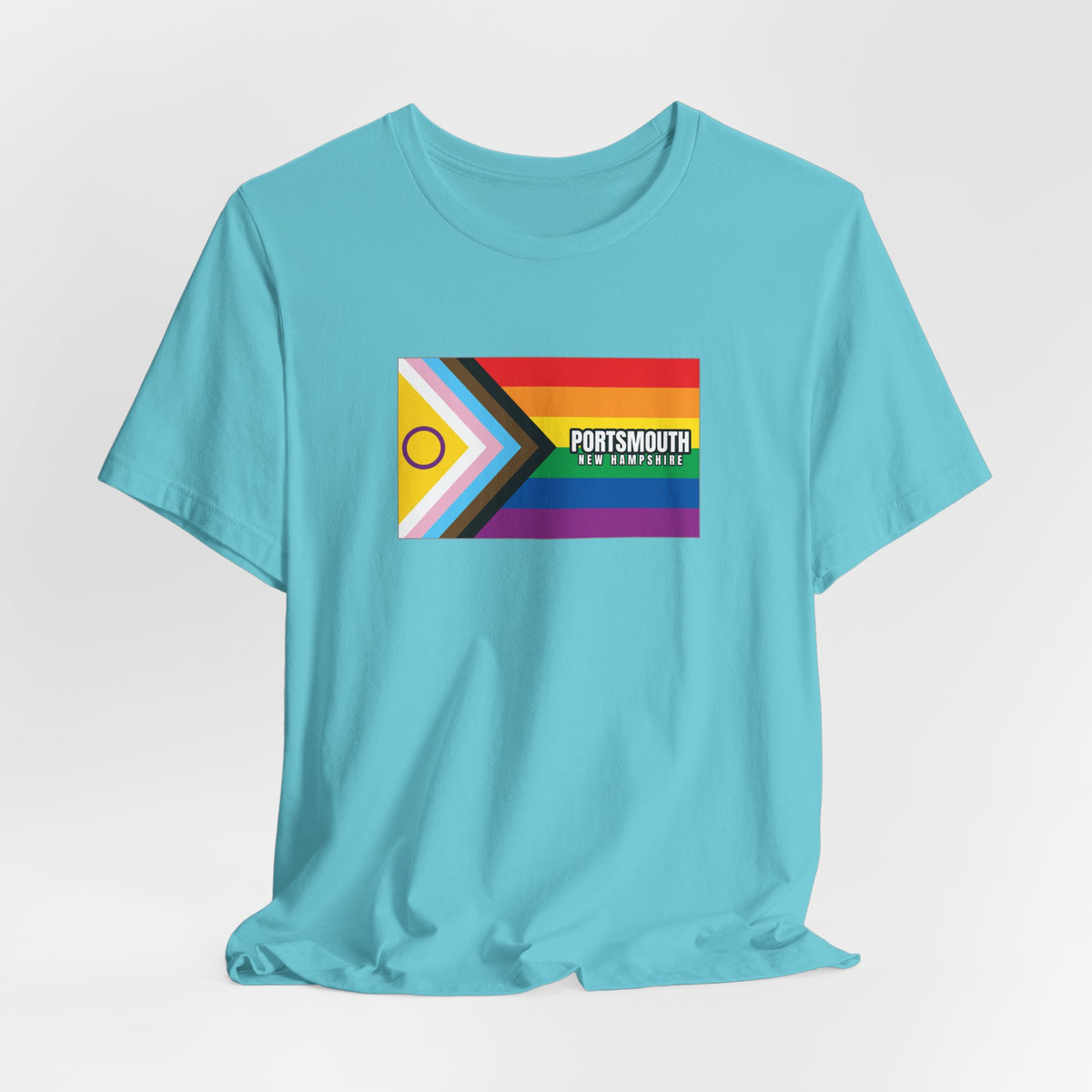 Portsmouth, New Hampshire Rainbowland Exclusive Pride Flag T-shirt, Several Color Options